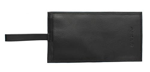 Genuine Leather Security Wallet Pouch with Belt Loop AC501 Black — view 6