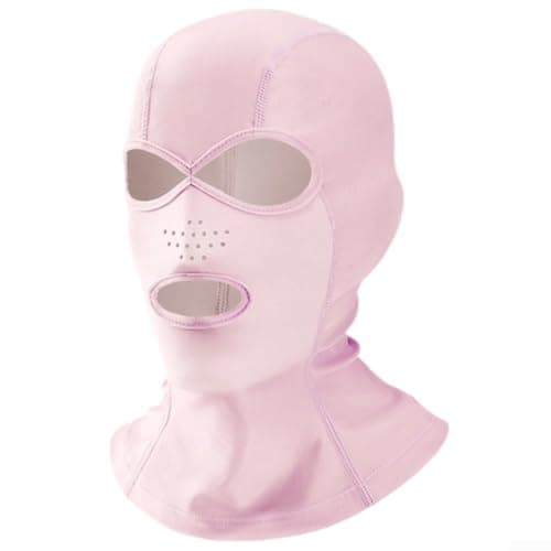 QuivyLivy Sunscreen Hood for Swimming, UPF50+ Diving Face Mask with Ergonomic Design, Seamless Water Sports Headgear for Men Women, Beach Surf Snorkel(pink)
