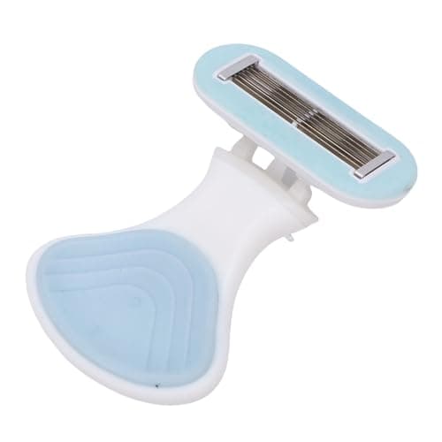 Bamjour Women Mini Shaving Kit 6 Layer Cutters Portable Travel Shaver with Foldable Handle 3 Refills for Smooth Hair Removal Sensitive Skin (Blue) — view 3