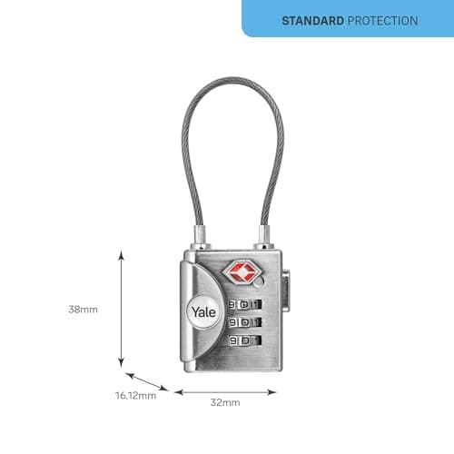Yale - YTP3/32/350/1 Standard Security Travel Sentry® Approved Padlock with Wire Shackle — view 5