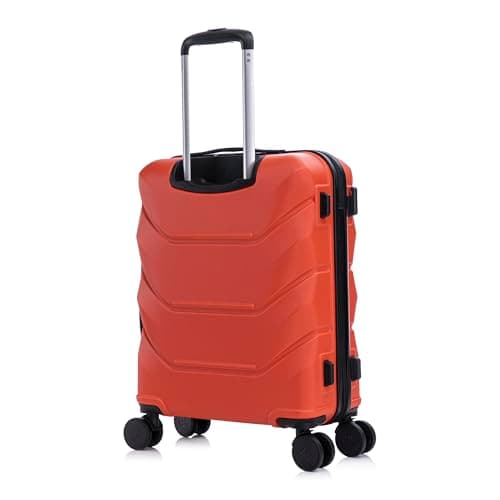 Rocklands® Cabin Suitcase 55x40x20cm Hard Shell TSA Lock, 4 Spinner Wheels, Lightweight Hand Luggage Small Travel Bag, Approved for 100+ Airlines Including Ryanair, EasyJet (Orange, Cabin (20 Inch)) — view 2