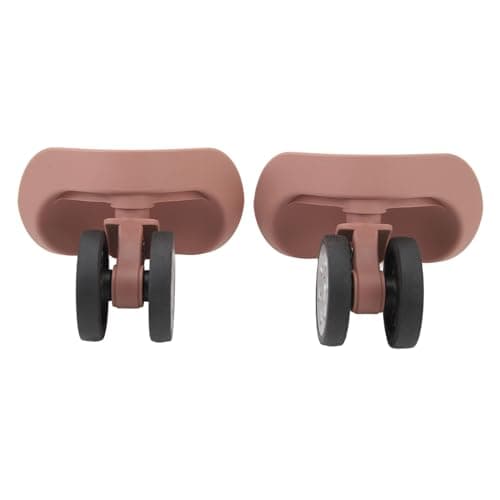 CFTGIW 2Pcs Luggage Wheels 360 Degree Rotating Quiet Antiwear ABS Rubber Suitcase Caster with Screws for Replacement Repair Rose Gold Wheels Strong with Can Bearing Luggage (Pink Gold) — view 4