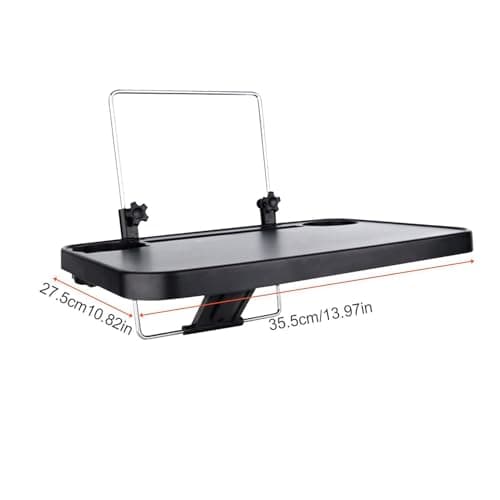 Steering Wheel Tray - Foldable Back Seat Headrest Tray With Hook, Laptop Car Desk For Adults Driver, Portable Car Seat Travel Trays Table, Food Snacks Tablet Holder — view 2