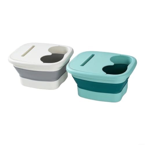 Collapsible Foot Bath With Lid, Insulated Folding Soak Tub, — view 3