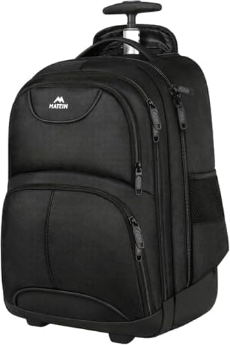 MATEIN Travel Backpack with Wheels, 18 Inch Wheeled Backpack for Men Women