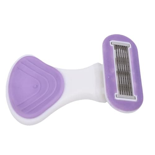 Tomantery Women Portable Travel Shaving Kit with 6 Layer Cutters for Smooth Shave on the Go for Ladies Travelers (Purple) — view 2