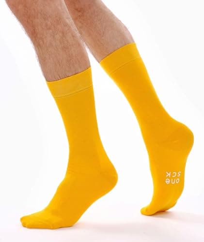 ONESCK Cotton Dress Socks for Women, Light Orange, 4-7 — view 2