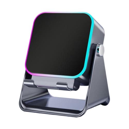 Induction Speaker, Cell Phone Stand with Blue-tooth Speaker, Audio Station with Light, 10W Folding Phone Holder Charger Speakers for Home Office Travel Christmas Birthday