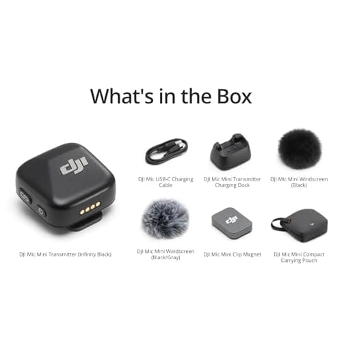 DJI Mic Mini Transmitter (Infinity Black), Ultralight, Detail-Rich Audio — view 6