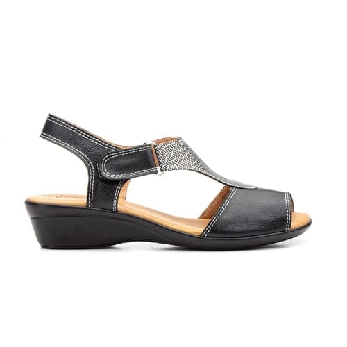 Women’s Wedge Sandals with Slingback Strap, Open Toe Comfort Footbed, Stable Low Wedge, Smart Casual Summer Shoes for Walking, Work, Travel & Events