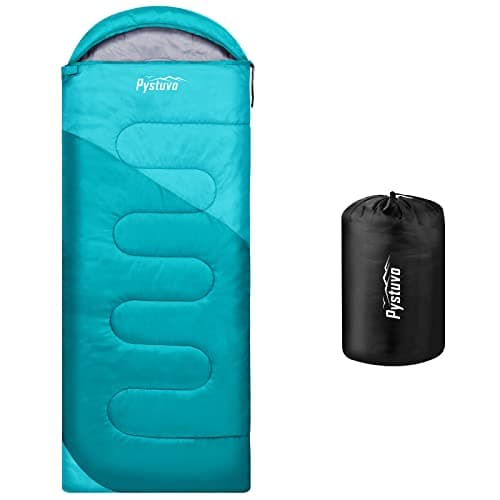 Pystuvo Sleeping Bag for Adults,4 Season Sleeping Bag,Lightweight,Waterproof Indoor & Outdoor Use,Blue