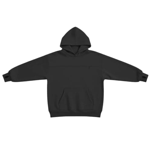 2026 Hoodies for Women UK Oversized Casual Sweatshirts Women's Jumpers Sweatshirts Pullover Cozy Hooded Sweatshirt With Large Pocket And Front Earphone Pocket For (Black, M) — view 4