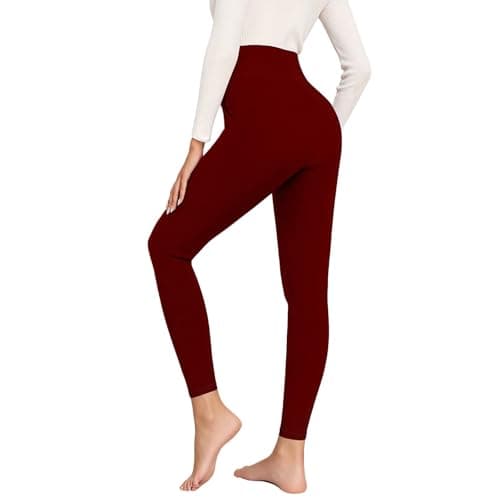 Thermal Leggings Women with Pockets High Waist Fleece Lined Tights Sport Black Leggings Warm Winter Fur Yoga Pants Tummy Control Trousers Soft Stretchy Tights Workout Gym Outdoor Running Skiing — view 4
