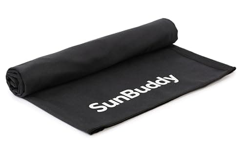 SunBuddy Microfibre Towel – Quick Dry, Lightweight, Super Absorbent, Sand-Free Travel & Gym Towel – Grey (Black)