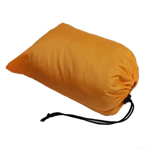 Dolvitrny Ultralight Drawstring Bag, 210T Ripstop Waterproof Storage Sack For Shoes, Clothes, Gym, Travel, Camping, Beach, Swimming, Outdoor Sports Gear Organiser(Orange)
