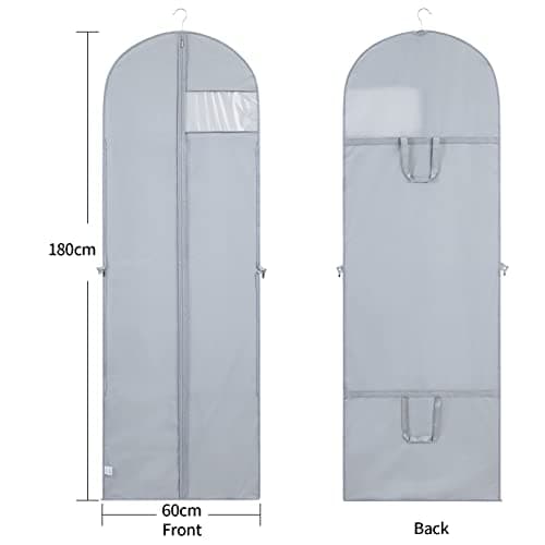Niviy Wedding Dress Bag 60 x 180 cm, Long Dress Garment Cover with Handle — view 2