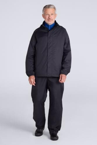 Mountain Warehouse Pakka Mens Waterproof Rain Jacket Black XL — view 3