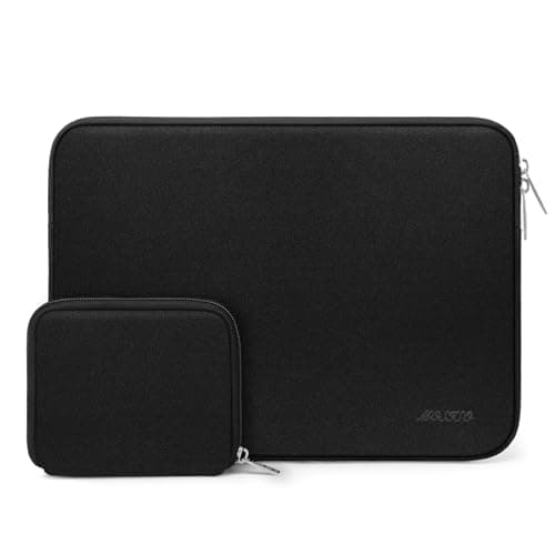 MOSISO 13 inch Laptop Case Neoprene Sleeve with Small Bag,Black