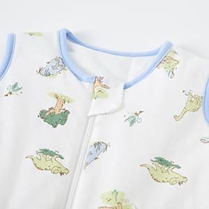 LULUMONKEY 1.5 Tog Baby Sleeping Bag 18-36 Months, Soft 100% Cotton Baby Wearable Blanket for Newborn Sleep Sack, Dinosaur — view 5