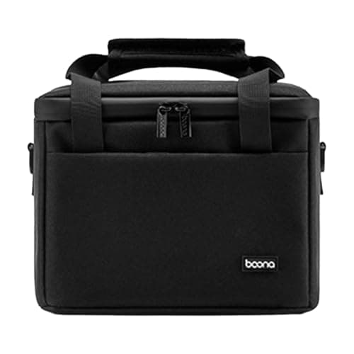 Ronyme Projector Storage Bag Hard Travel Case Scratch Resistant with Handle Portable with Pockets Sturdy Stylish Travel Carrying Bag, Black