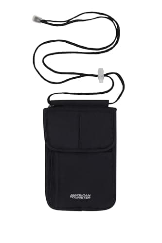 American Tourister – RFID Neck Pouch for Women and Men, Safe & Compact, Travel Neck Pouch for Cash, Cards, Tickets & Passport, Black — view 2