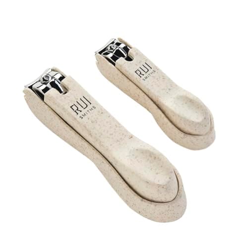Rui Smiths CarbonConscious Nail Clipper Set of 2 for Manicure and Pedicure Grooming | Large and Small Size Cutters | Made with Wheat Straw Bioplastic