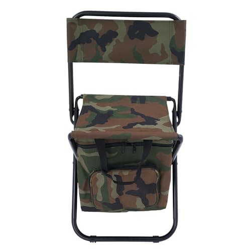 whsiodj Fishing Chair with Insulated Bag | Folding Chair Foldable Camping Chairs 220.46 lbs Capacity Portable for Outdoor Use Camping Hiking Hunting Climbing (Camouflage) — view 6