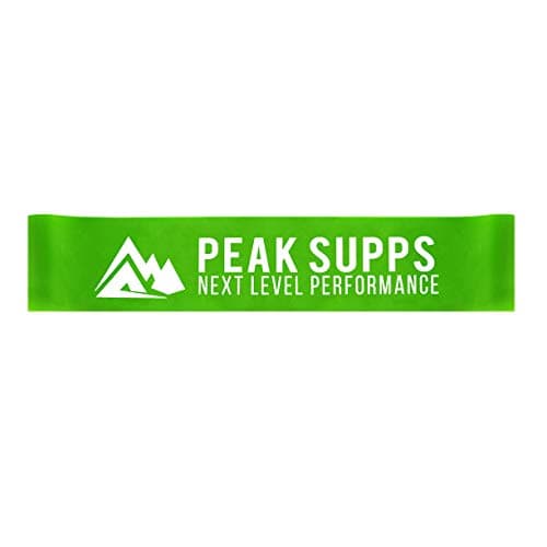 Peak Supps Mini Resistance Bands - Light Resistance Loop Band (Green) - 25cm Looped