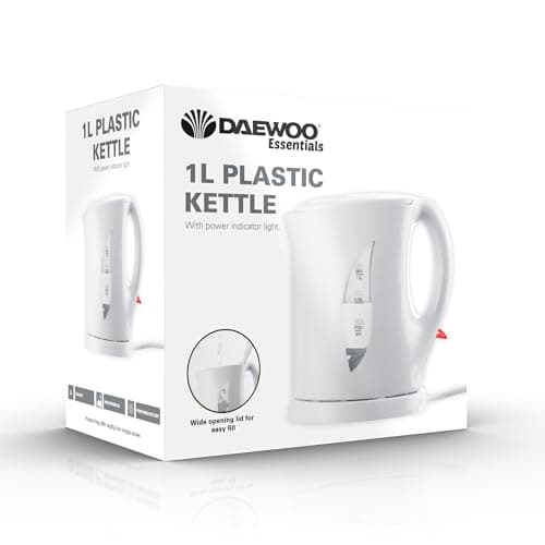 Daewoo Compact Travel Kettle – Lightweight Cordless Kettle with 1L Capacity, Water Level Indicator & Auto Shut-Off – Ideal for Camping, Caravans, Offices, or Job Sites — view 5