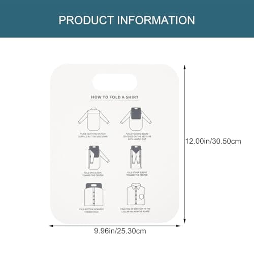 2pcs PP Shirt Folding Board White for Collared and Long Sleeve Shirts — view 2
