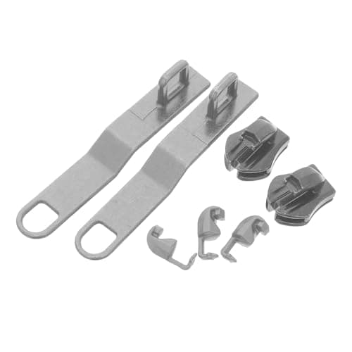 Zipper Repair Kit DIY Bag Making Zipper Supplies with 2 Sets Zinc Alloy Pulls for Suitcases Backpacks Prevents Accidental Opening