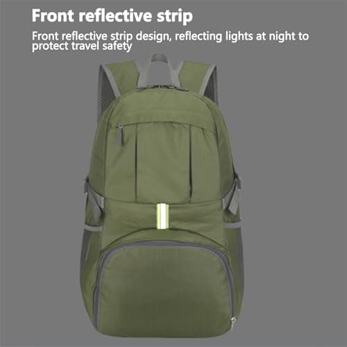 GUZHAIREN 30L Backpack Ultra Lightweight Packable Foldable Rucksack, Green — view 6