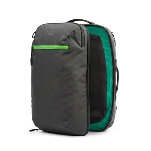 COR Surf Flight Approved Carry On Laptop Travel Backpack | Business Weekender Luggage Backpack for Men and Women, 2.0 - Matte Black, 34L US, Zippered