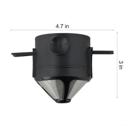 Kivivaka Portable Coffee Maker 2-Pack Foldable for Travel(Black-2PCS) — view 6