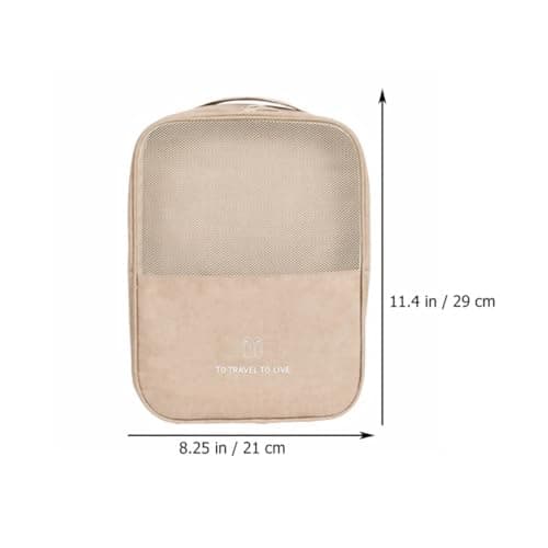 Travel Shoe Storage Bag Khaki Oxford Cloth for Outdoor Trips — view 2