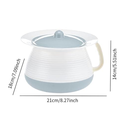 FewNvWa Portable Toilet Container with Lid and Handle. Lightweight Container for on The Go. Made of PP for Camping and Car Trips, Blue — view 2