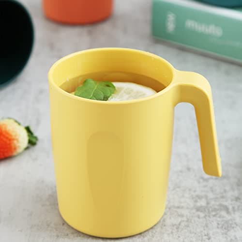 Kyraton Plastic Mug Set 8 Pieces, Unbreakable and Reusable Light Weight Travel Coffee Mugs Espresso Cups Easy to Carry and Clean Microwave Safe BPA Free Dishwasher Safe (Mutil Color) — view 3