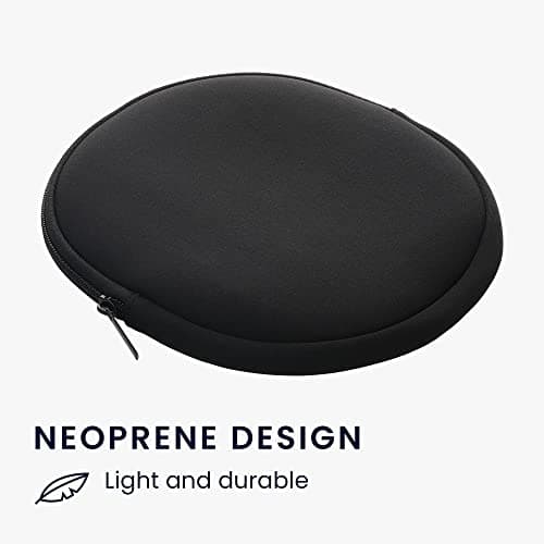 kwmobile Neoprene Headphone Case for H390 Cover – Over-Ear Headset Storage Pouch - Soft Travel Carry Bag Black — view 4