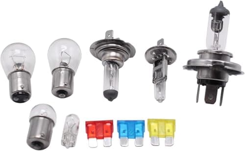 TAKPART 1 SET Compact Universal Car Travel Emergency Spare Bulb/Fuse Kit H1 (448) H4 (472) H7 (499) Compatible for Most Vehicles — view 3