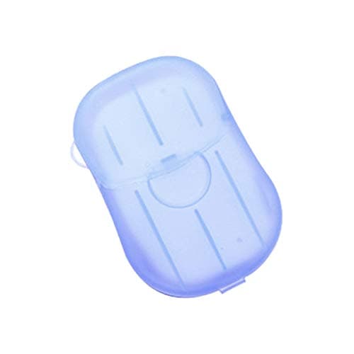 Paper Tablets Soap Travel Disposable 40 Hand Wash 2PCS Portable Toilet Kitchen,Dining & Bar Bathroom Organizer (Sky Blue, One Size)