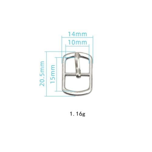FSSTUD 20 Pcs Metal Shoe Buckles Replacement Small Single Prong Buckle Adjustable Slide Bag Buckles Mini Leather Belt Buckle Roller Pin Buckle Hardware for Backpacks Braces — view 2