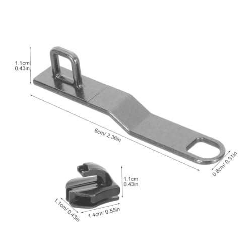 SOLUSTRE Zipper Repair Kit Luggage Zipper Replacement Pulls with 2 Sets Zinc Alloy Black for Suitcases and International Trips — view 2