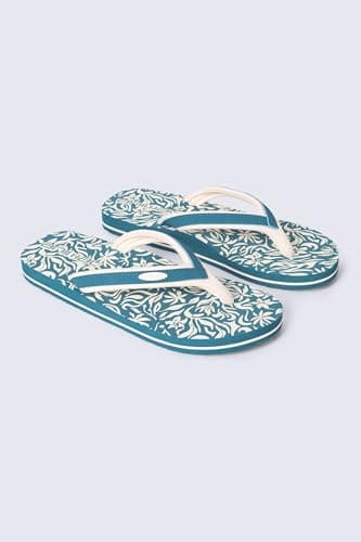 Animal Swish Womens AOP Slip-On Flip Flops Turquoise 6 — view 2