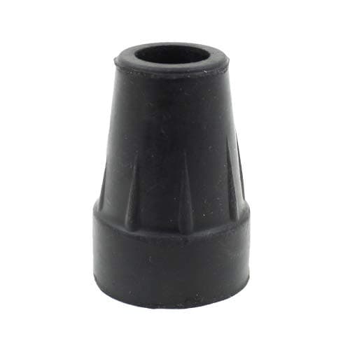 QTY 4pcs 12mm (1/2") Small Black Rubber Ferrules Tips Ends for Trekking Poles or Slim Canes by Lifeswonderful — view 2