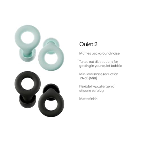 Loop Earplugs Quiet Bundle (2-Pack) | Flexible Reusable Ear Plugs for Sleep, Focus, Travel & Noise Sensitivity | Comfy Adjustable Fit | 24 dB Noise Reduction — view 5