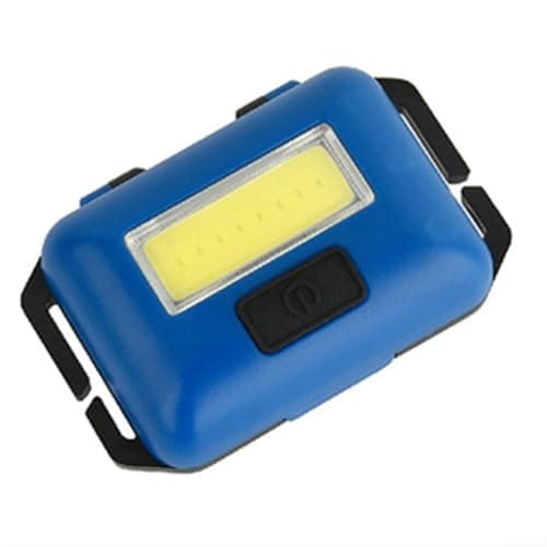 Comgooldool Super Light COB LED Headlamp With 3 Modes, Adjustable Strap For Running Cycling Hiking Fishing, Compact Outdoor Night Ride Head Torch For Adults And Kids, for battery Not Included(Blue) — view 2