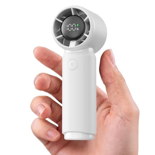 Otlonpe Mini Handheld Fan Rechargeable, 4000mAh Battery Portable Turbo Fan