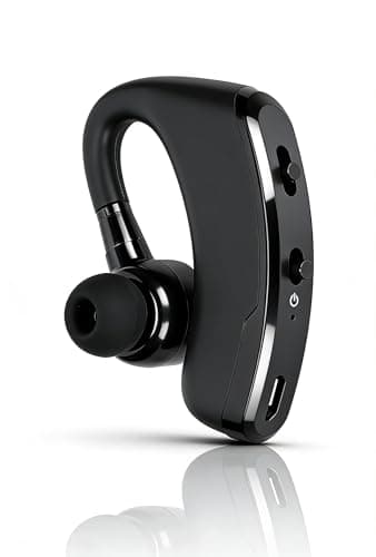 V9 Bluetooth Earpiece, Single Wireless Ear Hook Earphone, 14 Hours Talktime, Noise Cancelling Bluetooth Headset for Sports Driving Business