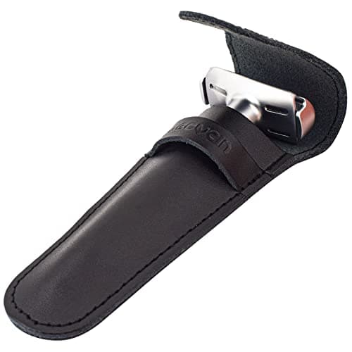 Genuine Leather Safety Razor Leather Protective/Travel Case For Any Safety Razors - Razor Case Keeps Your Double Edge Razor Blade Safe. — view 3