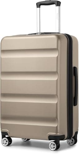 Kono Medium Suitcase Expandable ABS+PC Hard Shell Travel Check in Luggage